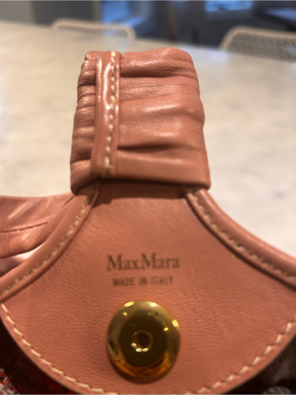 MaxMara Pink Ruched Sheepskin Mini Bag - Picture 4 of 4